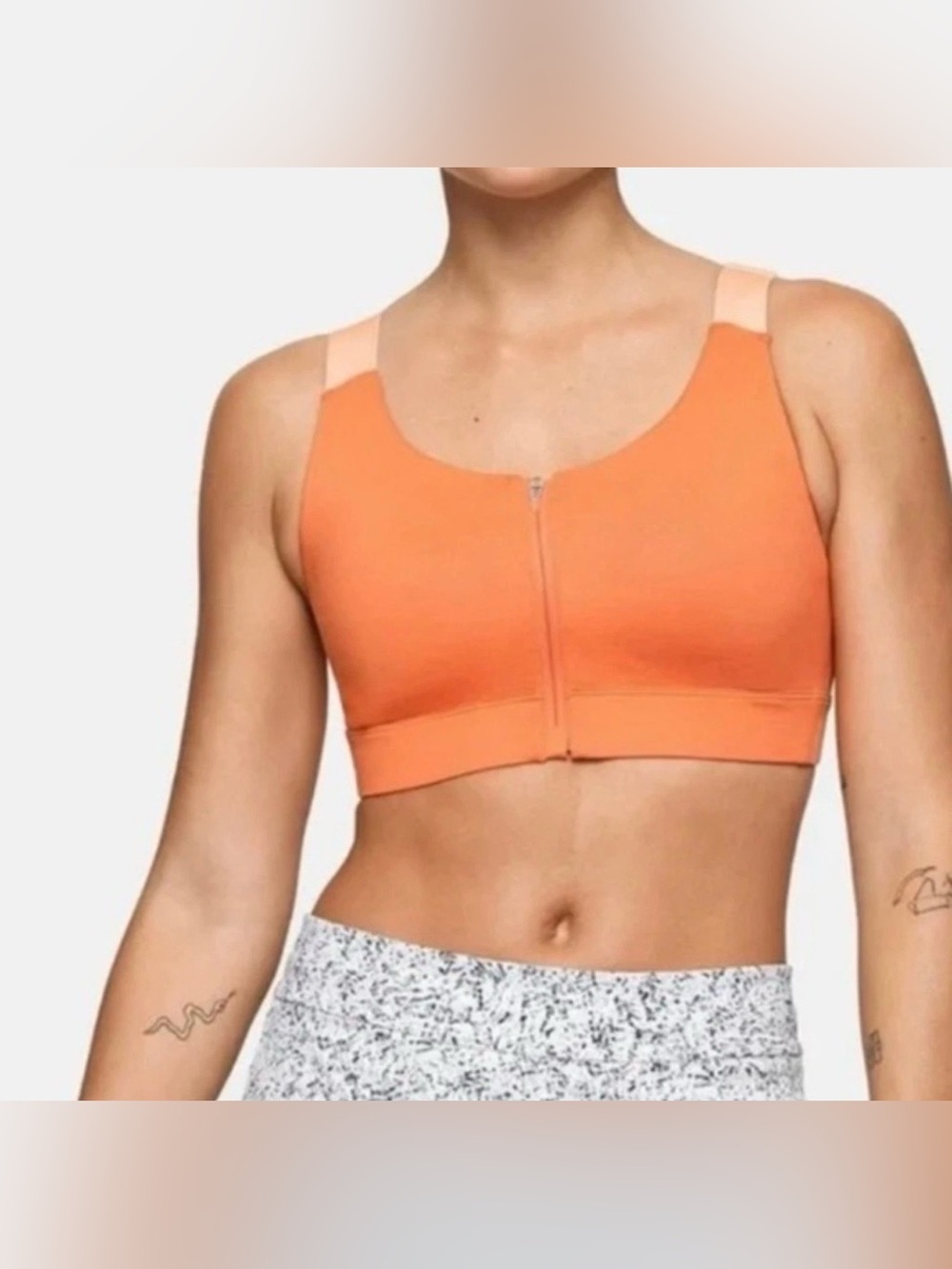 OUTDOOR VOICES Small/Medium Athletic Gym Powerhouse Sports Bra Sunstone Paprika